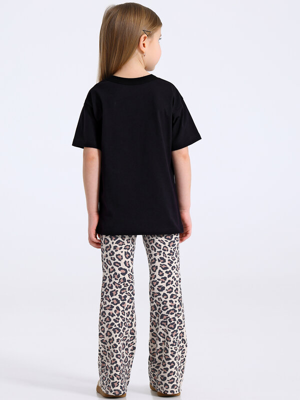Апрель Комплект 577550 2ДФБ5917804н черный+коричневый леопард на бежевом / Коты мяукают