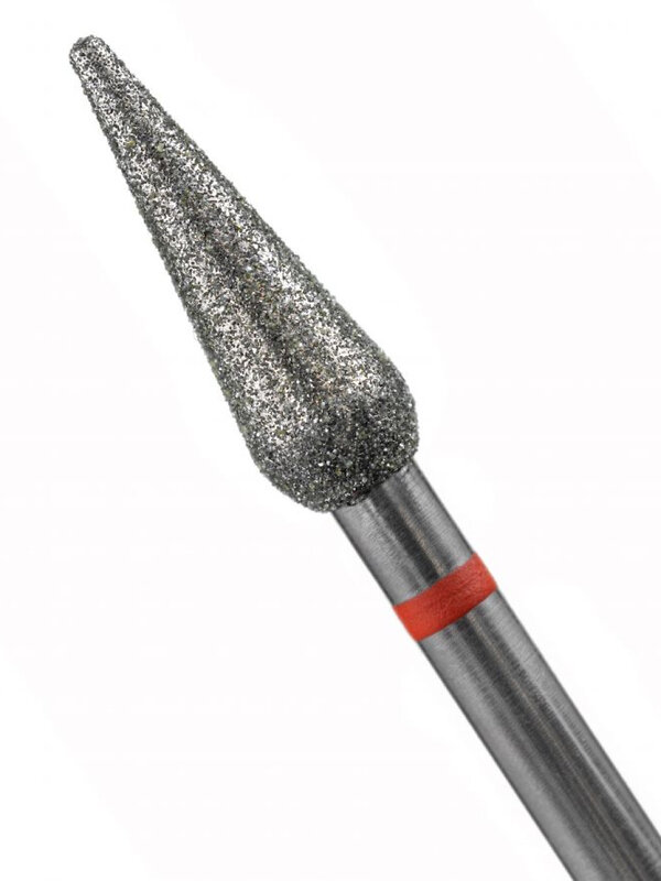 MANITA Фреза алмазная капля большая для аппаратного маникюра 856.104.260.120.040 ФАК-4,0 12М, красная насечка, ø 4,0 мм, 5 шт. 577564 28347 