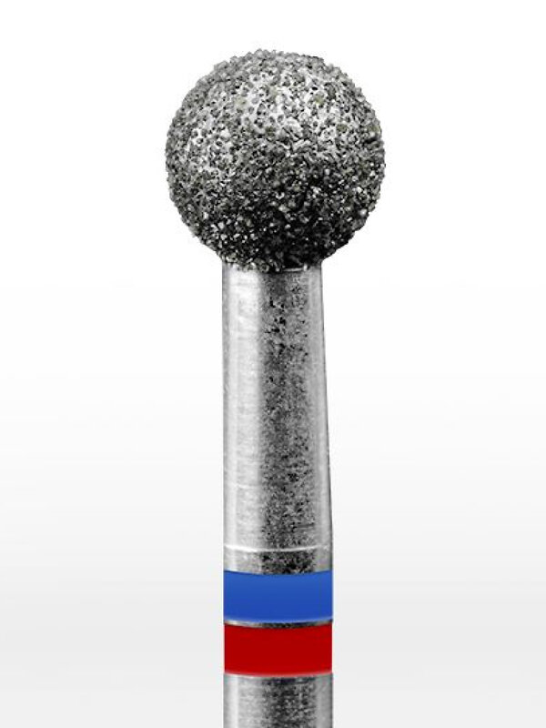 MANITA Фреза алмазная шар для аппаратного маникюра 866.104.001.036.040 ФАШ-4,0MC, сине-красные насечки, ø 4 мм, 5 шт. 577567 28352 