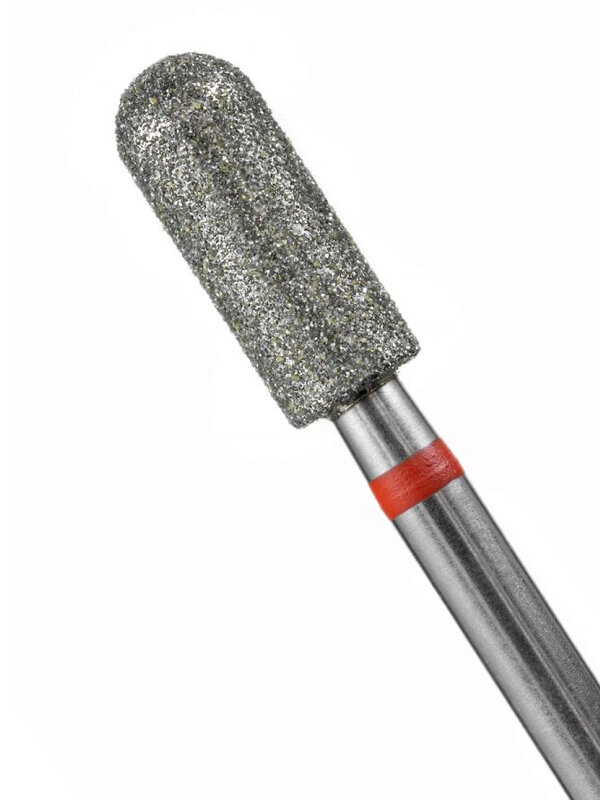 MANITA Фреза алмазная цилиндр закругленный для аппаратного маникюра 856.104.141.090.040 ФАЦС-4,0 9М, красная насечка, ø 4,0 мм, 5 шт. 577568 28337 