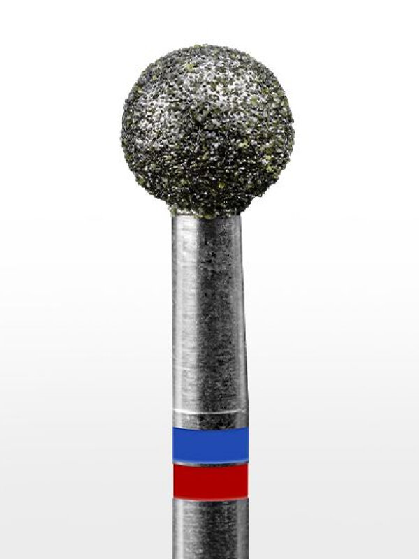 MANITA Фреза алмазная шар для аппаратного маникюра 866.104.001.048.050 ФАШ-5,0MC, сине-красные насечки, ø 5 мм, 5 шт. 577571 28354 