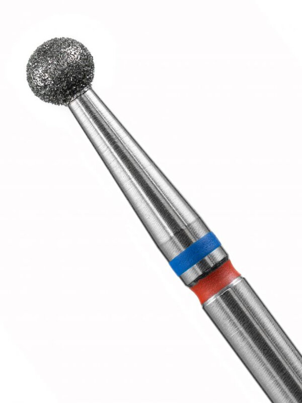 MANITA Фреза алмазная шар для аппаратного маникюра 866.104.001.027.031 ФАШ-3,1MC, сине-красные насечки, ø 3,1 мм, 5 шт. 577591 28349 