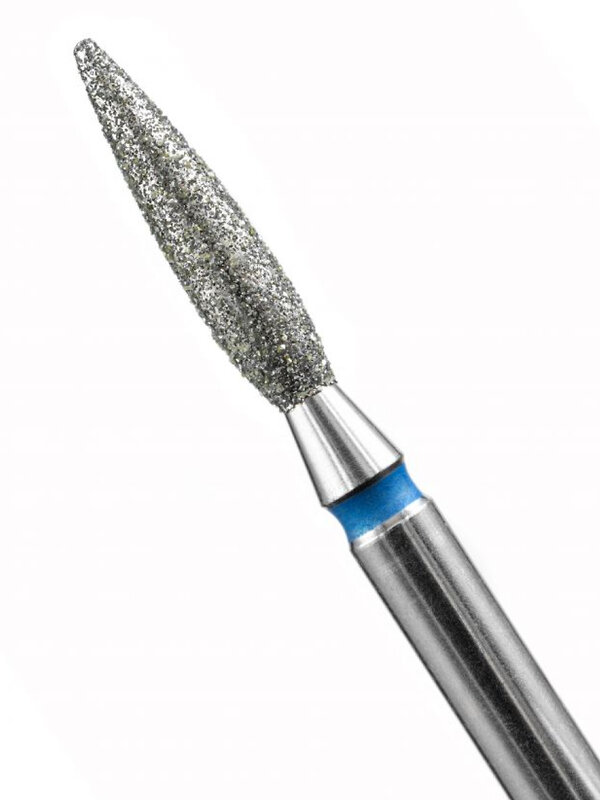 MANITA Фреза алмазная пламя острое удлиненное для аппаратного маникюра 866.104.243.100.023 ФАП-2.3-10С, синяя насечка, ø 2,3 мм, 5 шт. 577600 28367 