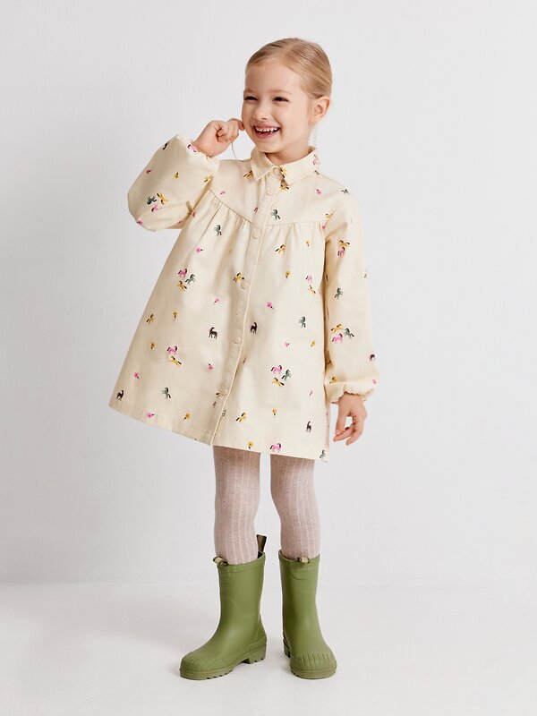 Acoola Платье 577992 20220200901 бежевый принт