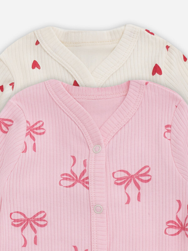 MARK FORMELLE Комбинезон 578197 14012-2 сердечки на молочном +бантики на розовой сказке