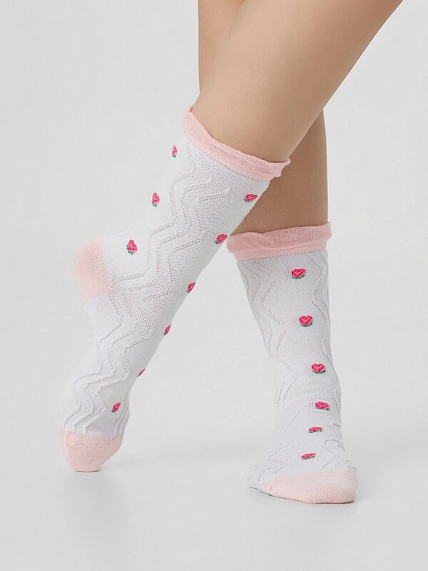 MARK FORMELLE Женские носки 578444 237K-3116 белый /розовый