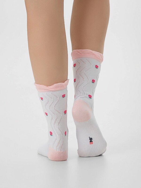 MARK FORMELLE Женские носки 578444 237K-3116 белый /розовый