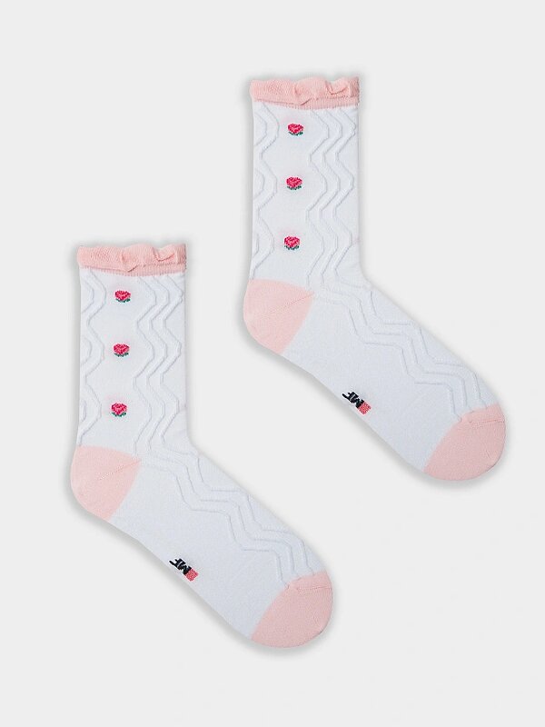 MARK FORMELLE Женские носки 578444 237K-3116 белый /розовый