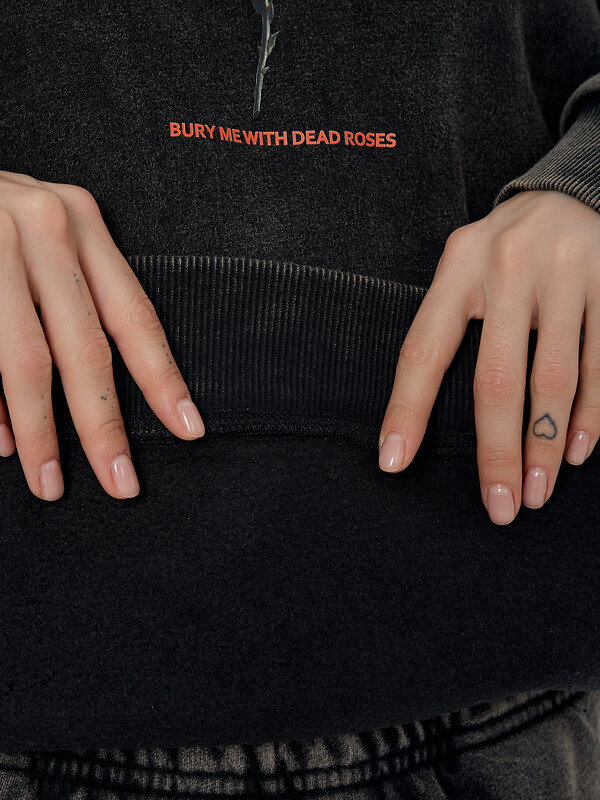 MARK FORMELLE Худи 578489 122775-2 ACID WASH черный +печать