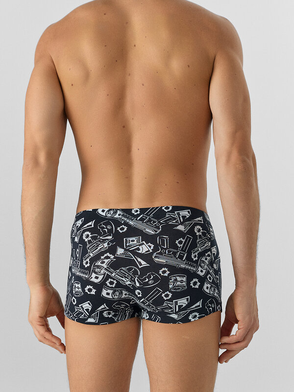 MARK FORMELLE Трусы 578506 411229-3 пистолеты и деньги на черном +хвойный лес +пули на графите