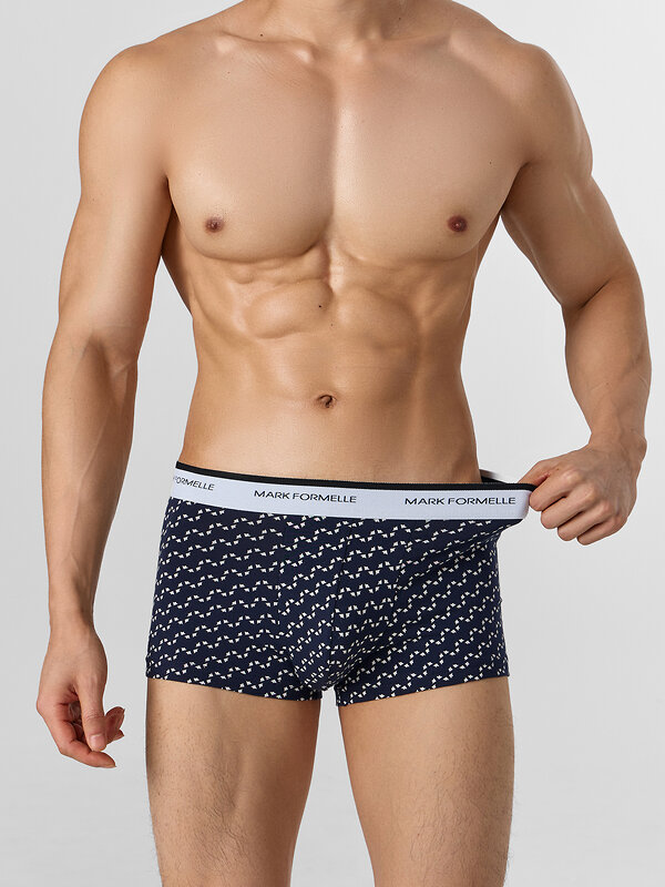 MARK FORMELLE Трусы 578507 411124-4 диагональн. узор на гл.синем +гл.синий +черный +черная гусиная лапка