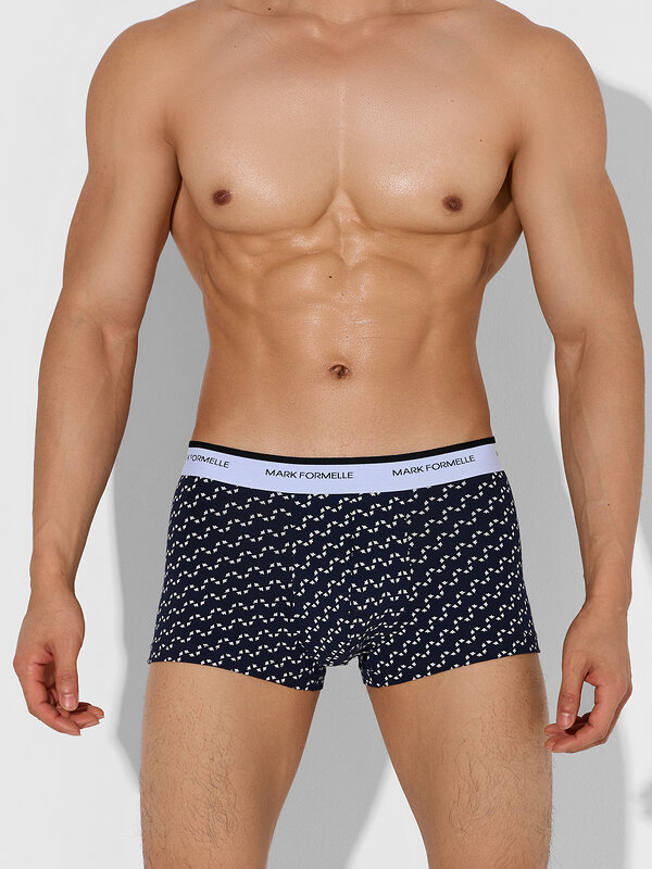 MARK FORMELLE Трусы 578507 411124-4 диагональн. узор на гл.синем +гл.синий +черный +черная гусиная лапка