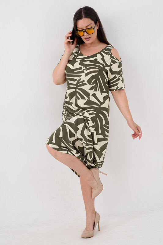 Натали Платье 578526 52682 болотный