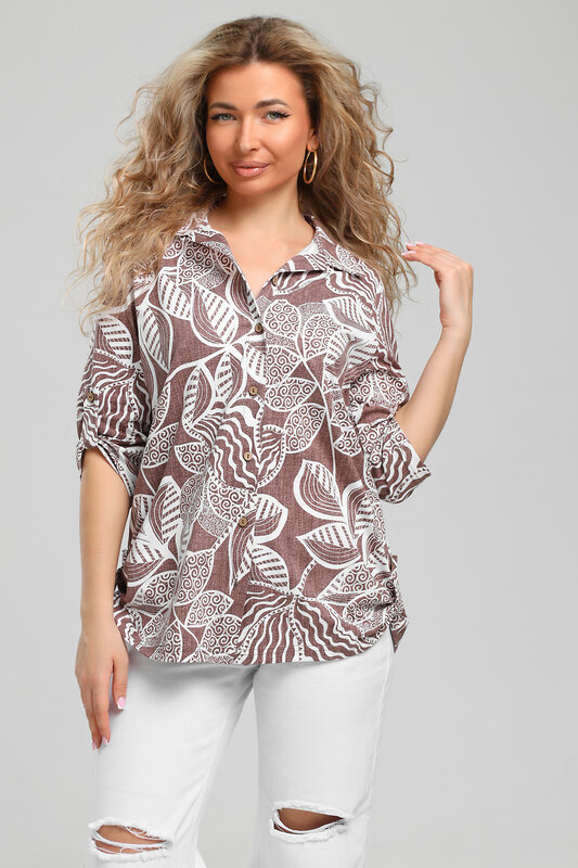 Натали Рубашка 578527 36958 коричневый