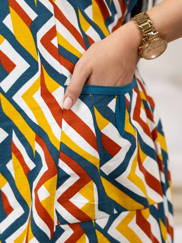 Текс-плюс Халат 578554 00-00246547 Зеленый,оранжевый, белый