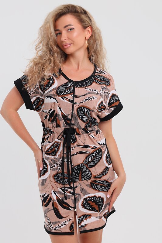 Натали Халат 578564 36962 коричневый