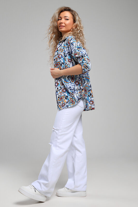 Натали Рубашка 578573 36955 бирюза