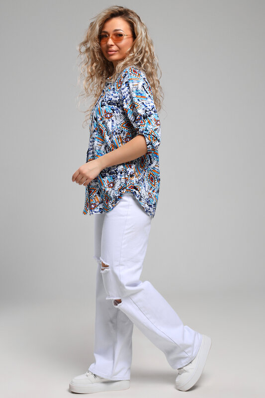 Натали Рубашка 578573 36955 бирюза