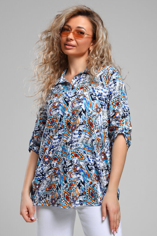 Натали Рубашка 578573 36955 бирюза