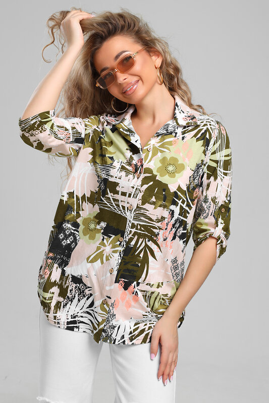 Натали Рубашка 578579 36952 хаки