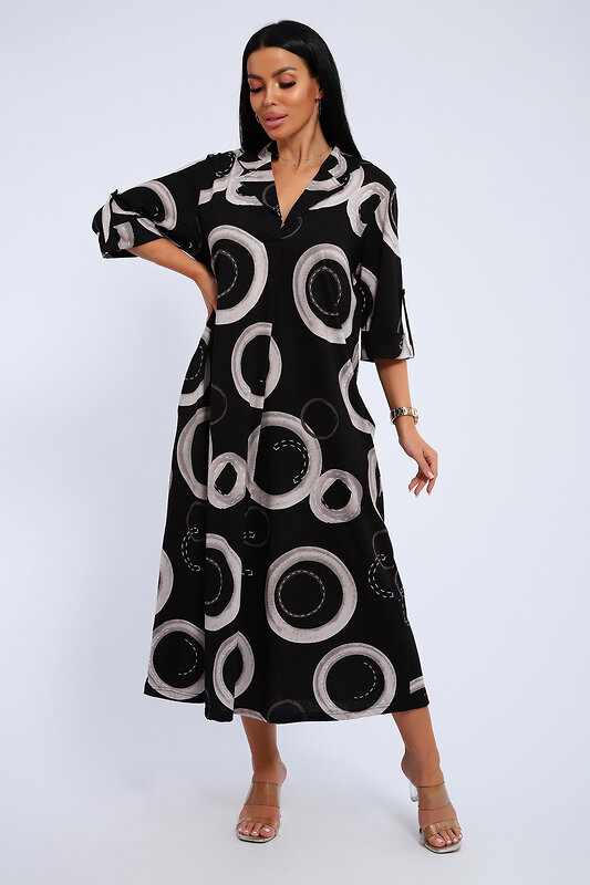 Натали Платье 578589 83802 черно-серый