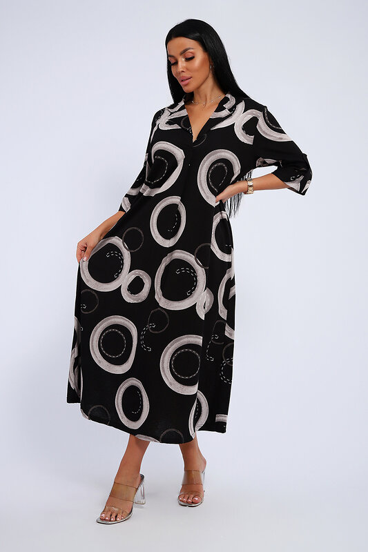 Натали Платье 578589 83802 черно-серый