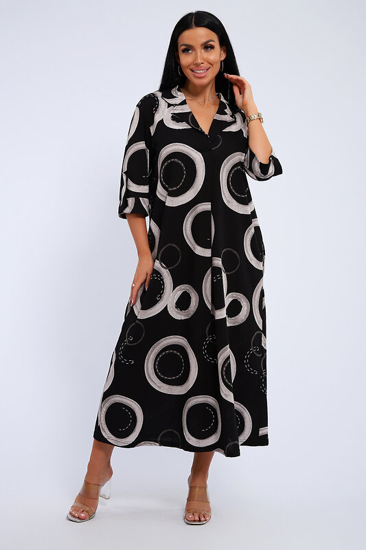 Натали Платье 578589 83802 черно-серый