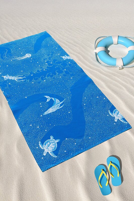 Натали Полотенце 578610 Полотенце пляжное Тайны океана синий