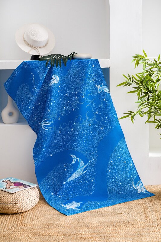 Натали Полотенце 578610 Полотенце пляжное Тайны океана синий