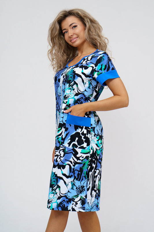 Натали Халат 578616 36947 сине-голубой