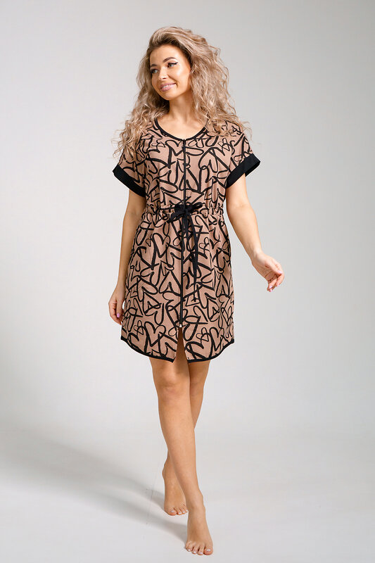 Натали Халат 578637 36938 коричневый