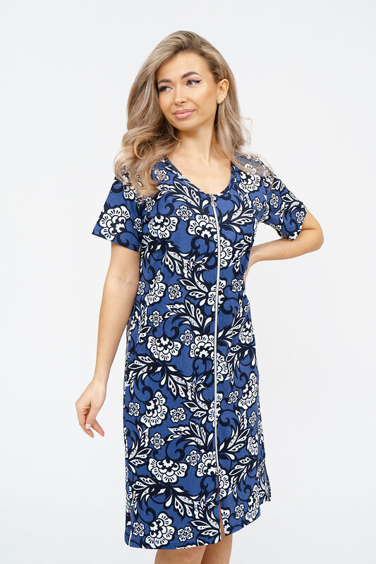 Натали Халат 578654 36929 синий