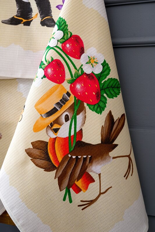 Натали Полотенце 578658 Винтажные открытки набор полотенец бежевый