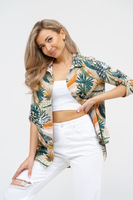 Натали Рубашка 578660 36927 оранжевый