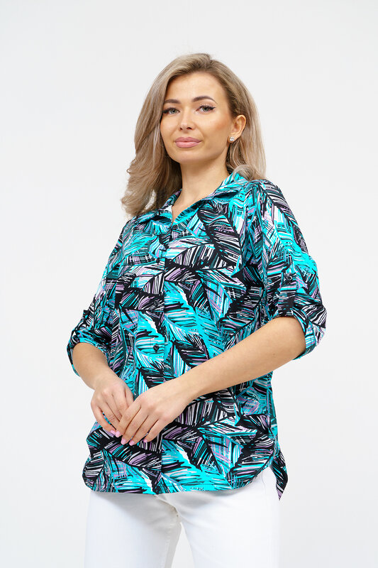 Натали Рубашка 578662 36925 бирюза