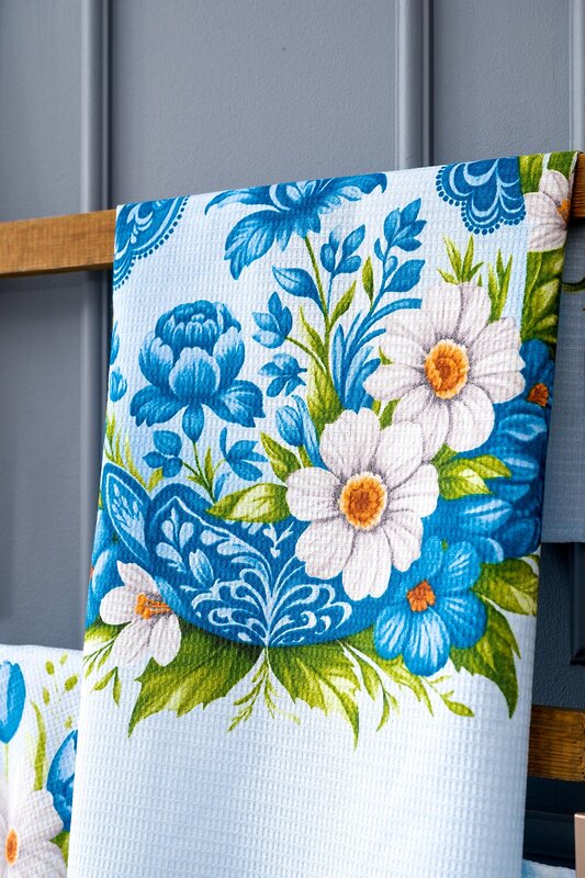 Натали Полотенце 578676 Пасхальные истории набор полотенец вафельных голубой