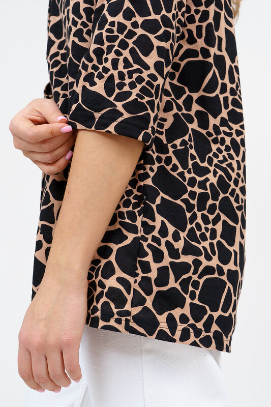 Натали Рубашка 578680 36917 черно-бежевый