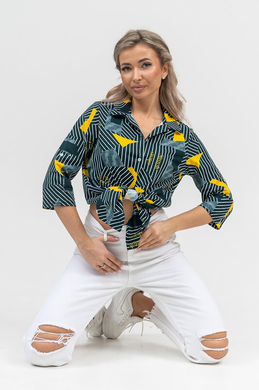 Натали Рубашка 578697 36903 зеленый