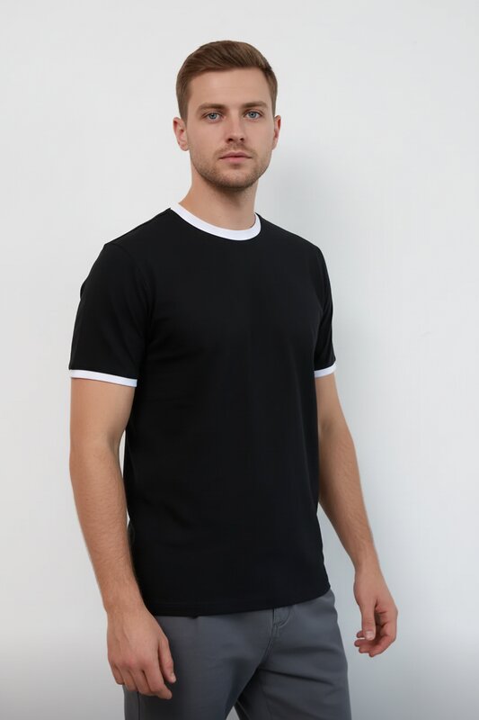 Натали Футболка 578746 14481 черный+белый