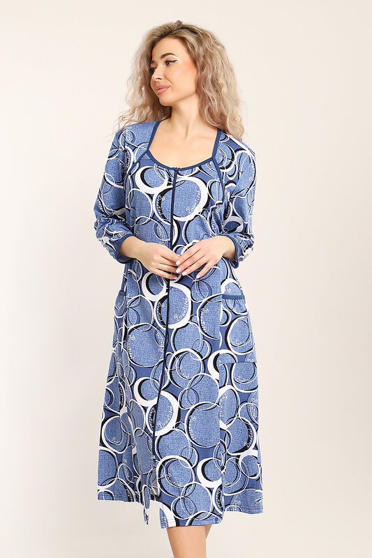 Натали Халат 578747 51162 синий