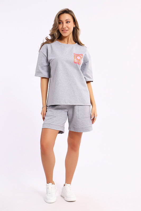 Натали Костюм 578756 21069 серый меланж