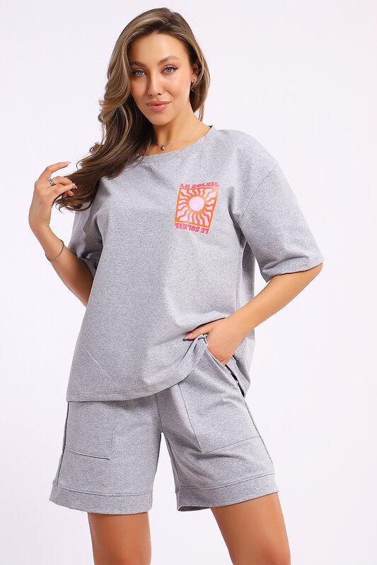 Натали Костюм 578756 21069 серый меланж