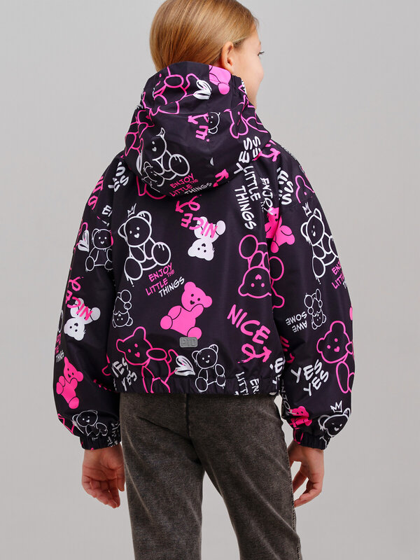 PLAYTODAY Куртка 578762 12521287 черный,фуксия,белый