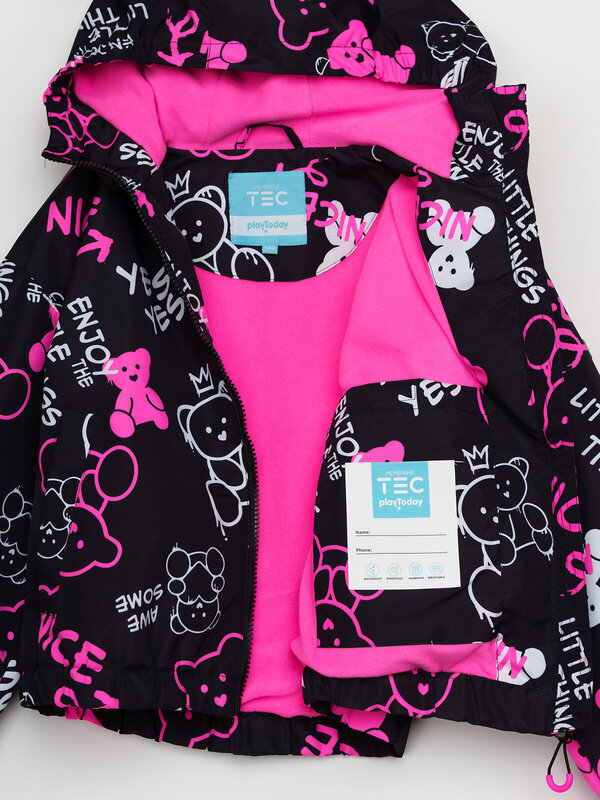 PLAYTODAY Куртка 578762 12521287 черный,фуксия,белый