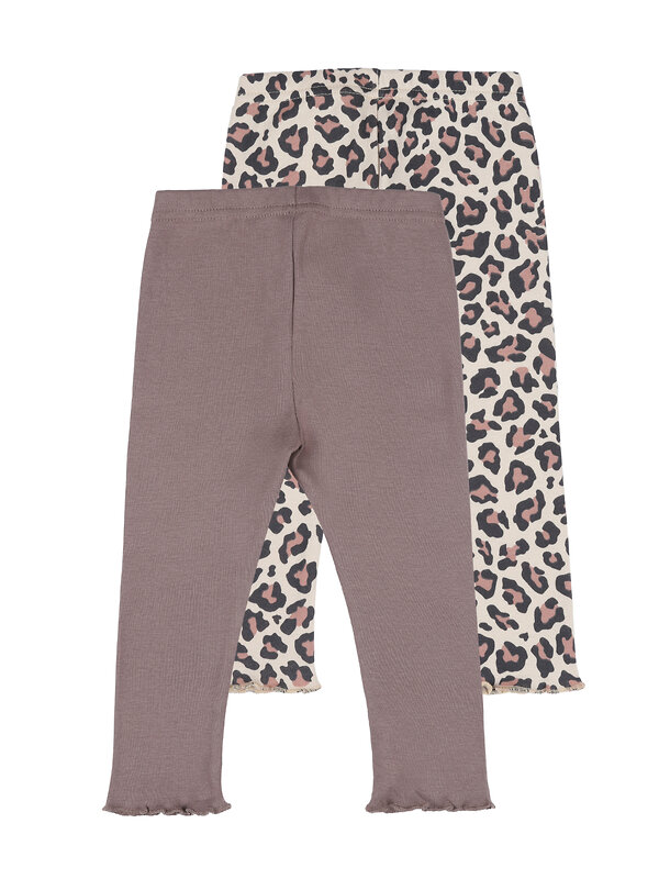 Апрель Легинсы 578812 2ДРЛ5749024н светло-коричневый+коричневый леопард на бежевом