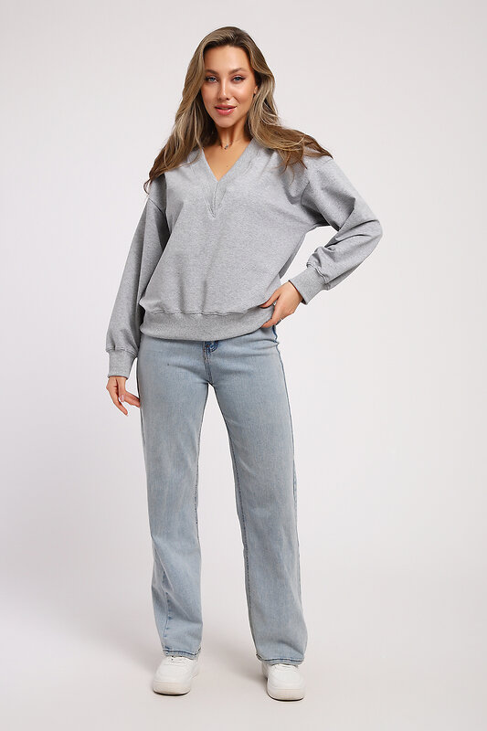 Натали Свитшот 578889 21064 серый меланж