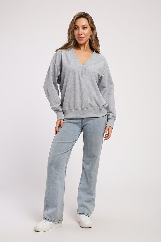 Натали Свитшот 578889 21064 серый меланж