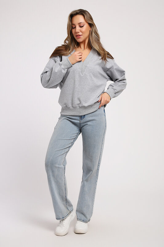 Натали Свитшот 578889 21064 серый меланж