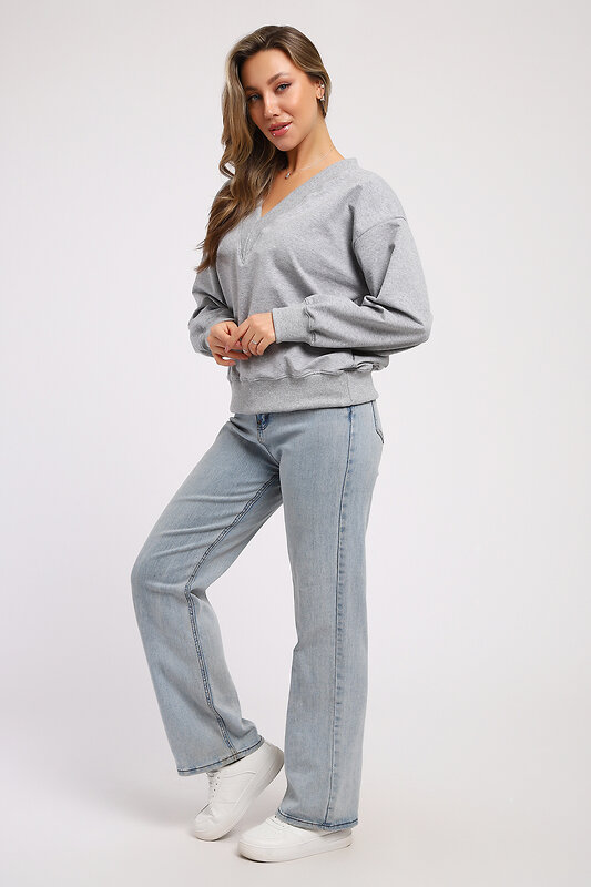 Натали Свитшот 578889 21064 серый меланж