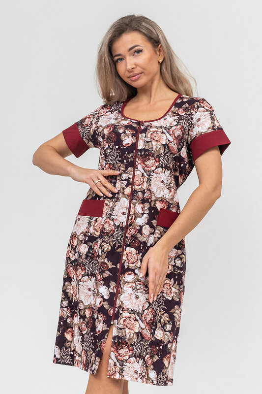 Натали Халат 578893 36895 коричневый